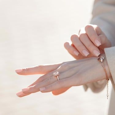 Silver Rectangle Ring - Promise Ring - Silver Ring - Engagement Ring for Women Ring Brother & Sisters